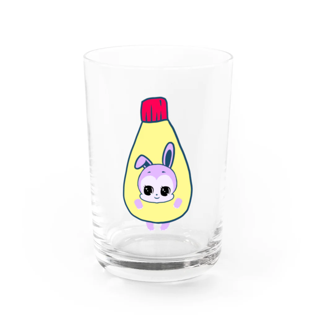 定時退社のマヨうさ Water Glass :front