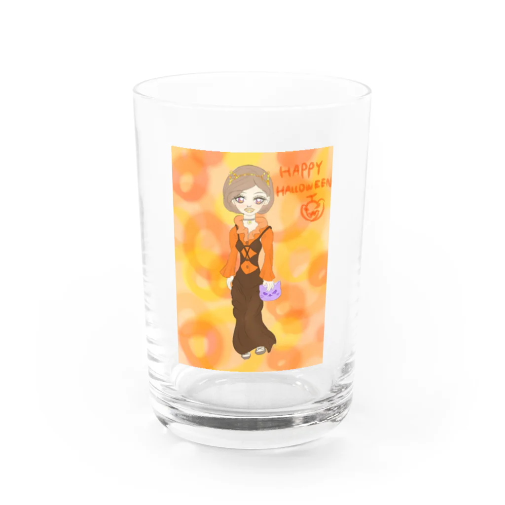 ラッキーチャームのハロウィンファッション Water Glass :front