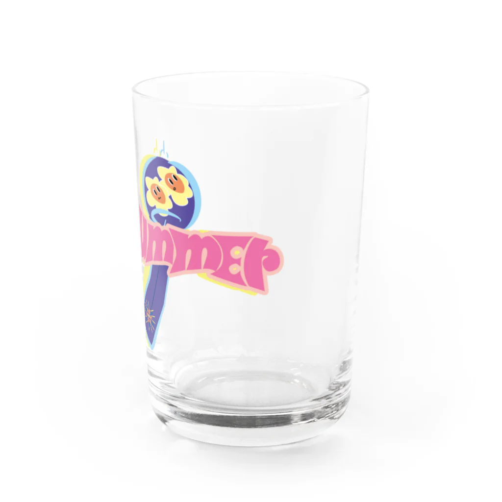 luckyのsummer FIOWER Water Glass :front