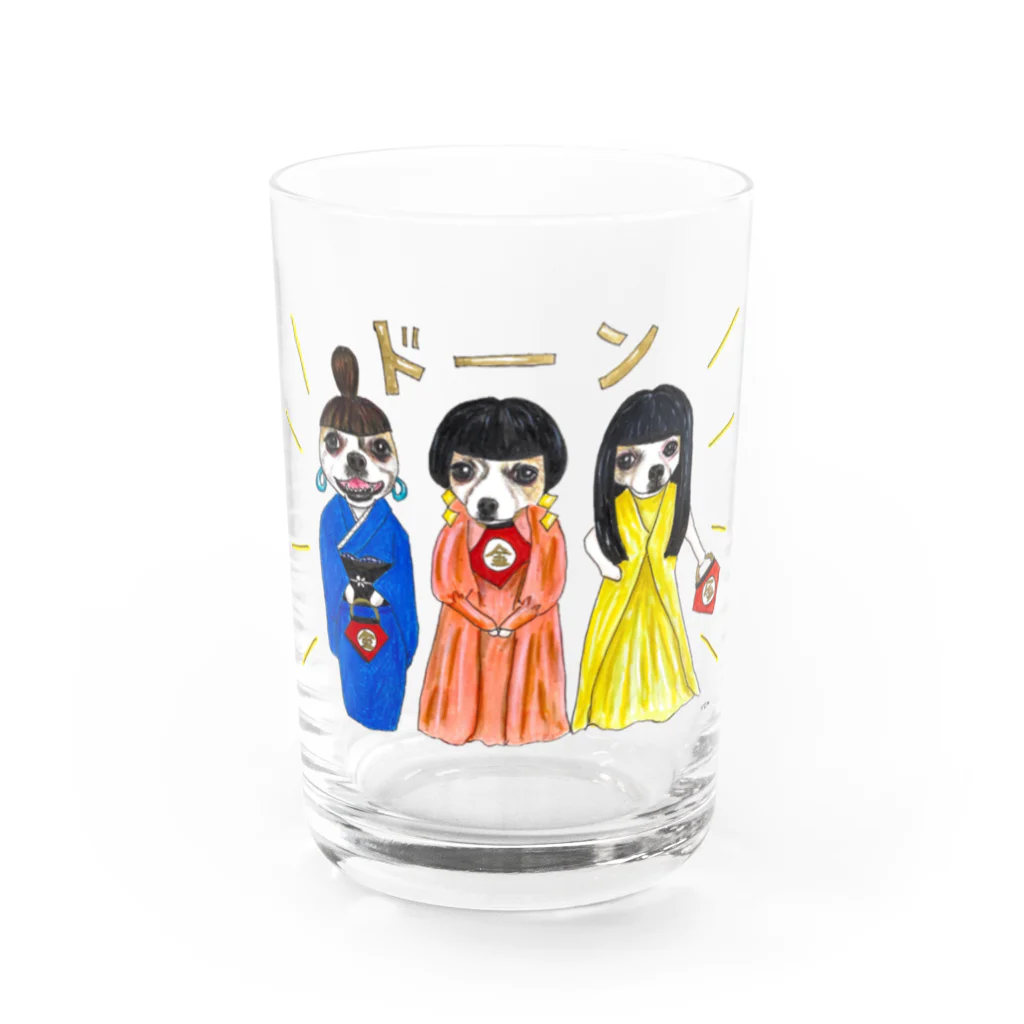 妄想イラスト部のイヴちゃんルクちゃんクゥちゃん Water Glass :front