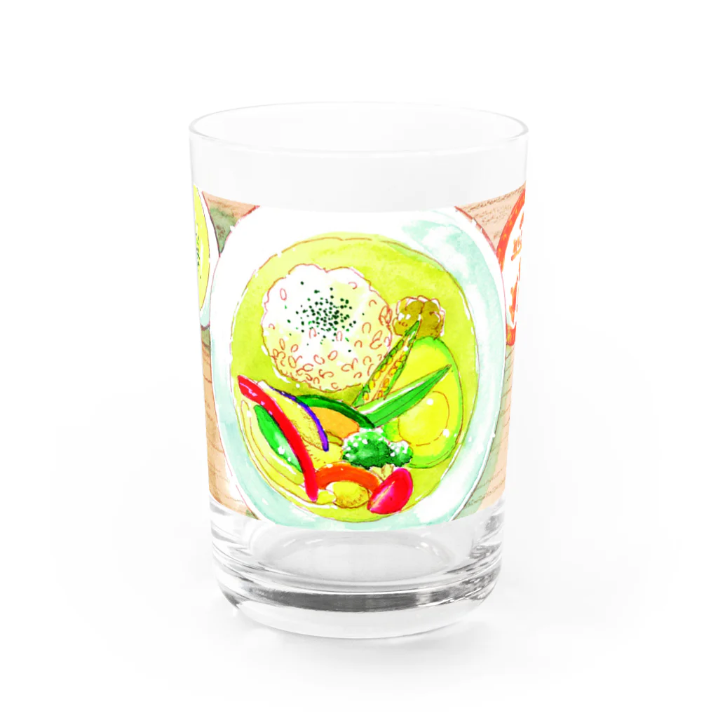 田村美穂のアボカドグリーンカレーグッズ Water Glass :front