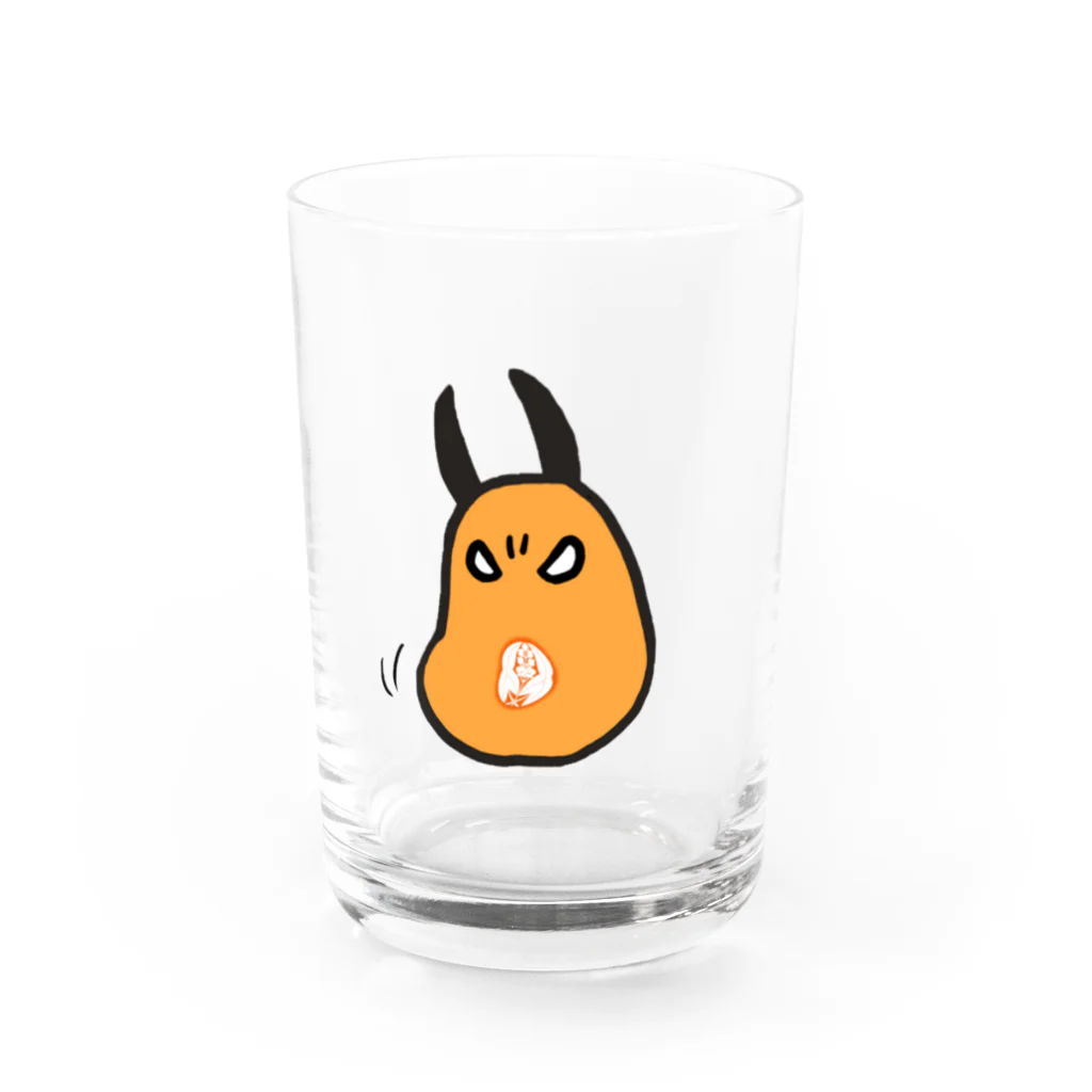 瑞兆の倫魁不羈　おにひゅうがの勝成様　文字なし Water Glass :front