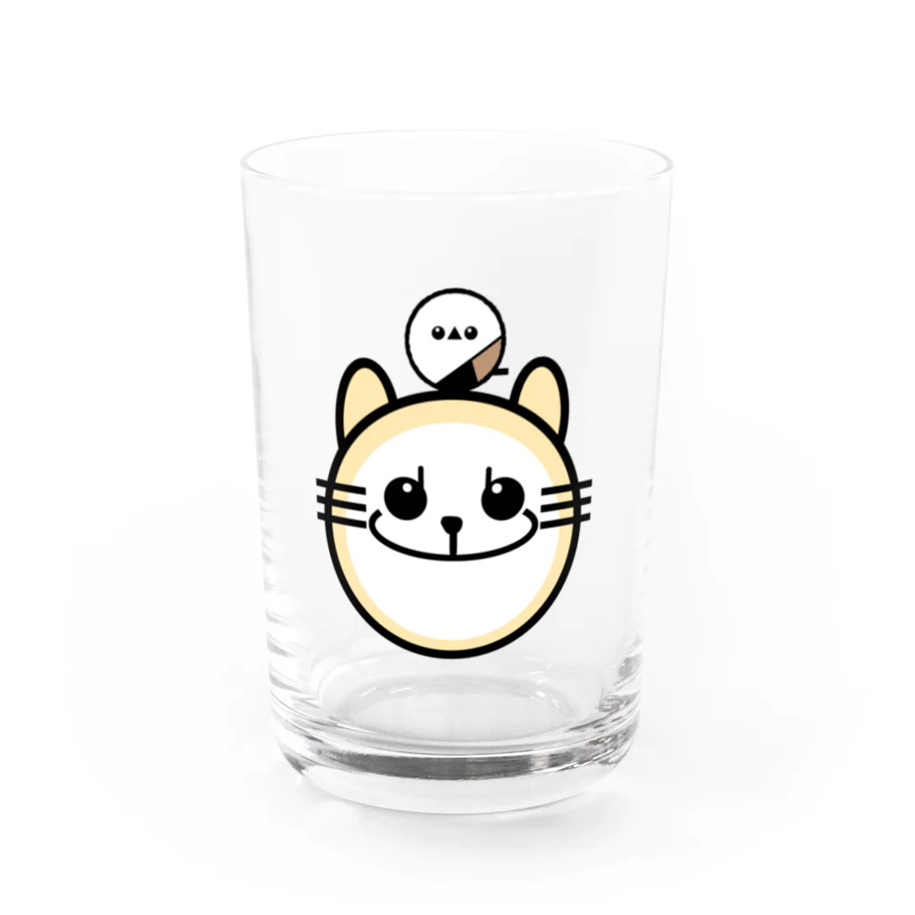 シマエナガ探検隊のシマエナガのお友達エゾクロテン Water Glass :front