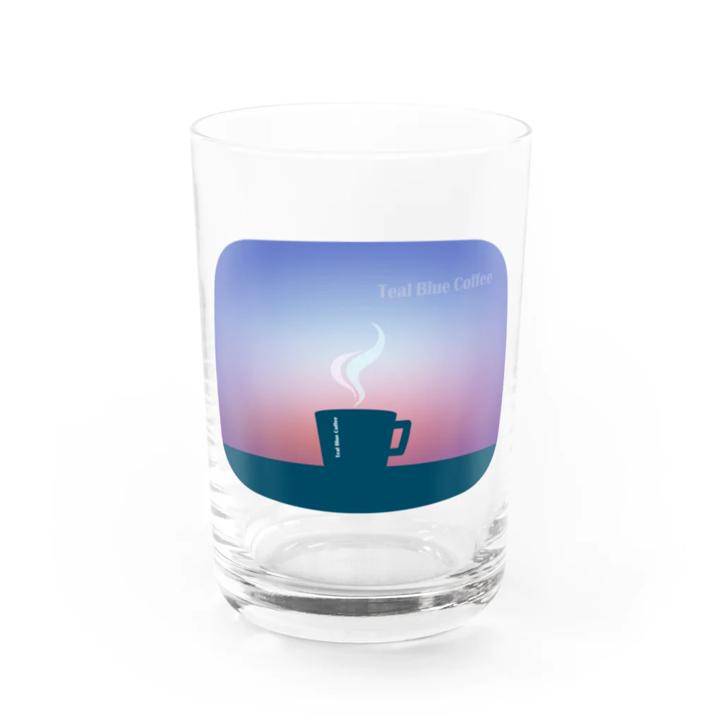 Teal Blue CoffeeのTeal Blue Hour Water Glass :front