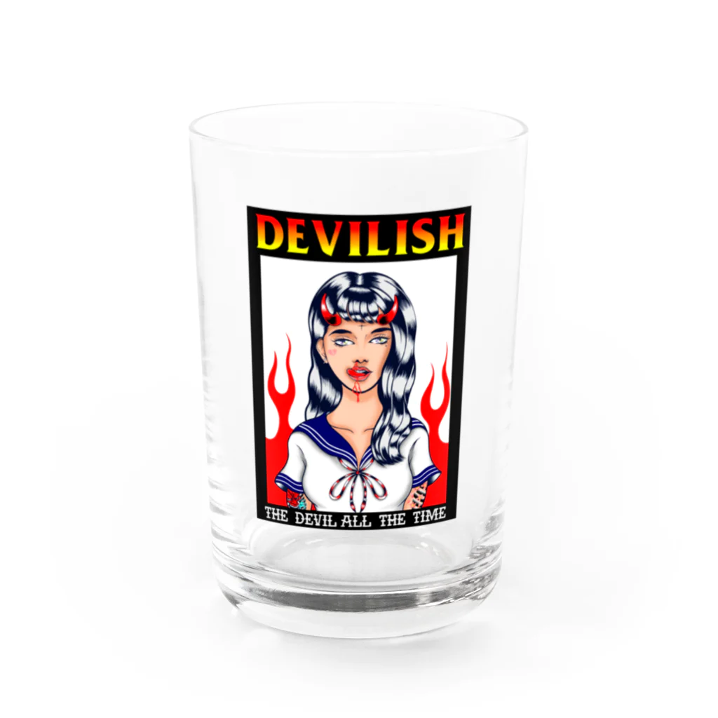 Demon Lord 9 tailsの『DEVILISH』 Water Glass :front