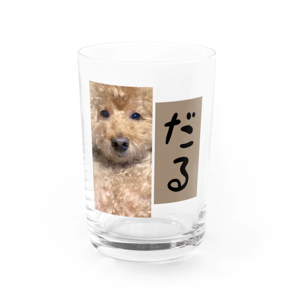 🐶ぷーちょこ公式ショップ🐶のだるちょこグッズ Water Glass :front