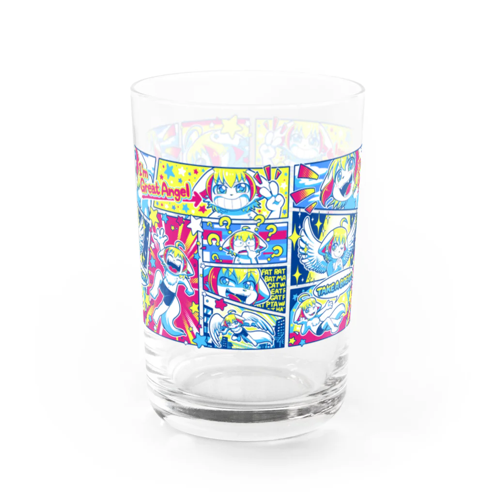 はせべーのトリックスター☆コミック風デザイン Water Glass :front