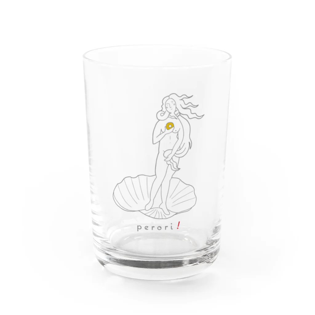 ビールとアート TM-3 Designの名画 × スイーツ（ヴィーナスの誕生） グラス前面