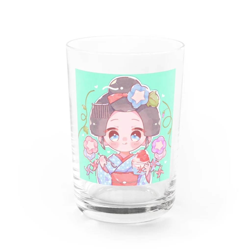 Nest Lab Kyotoの舞妓ちゃん　夏 Water Glass :front