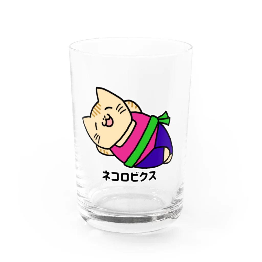 バナナ家のネコロビクス（ほんわか） Water Glass :front