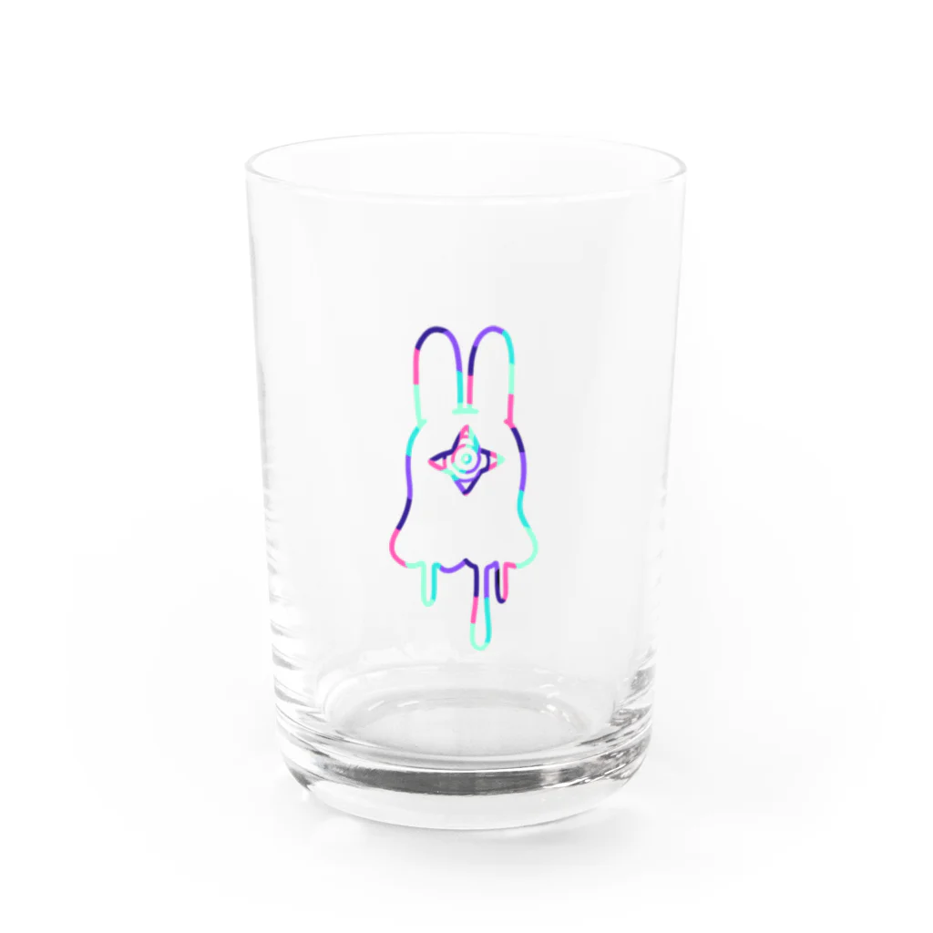 999ROXANEのUSAGI OBAKE -NEON- Water Glass :front