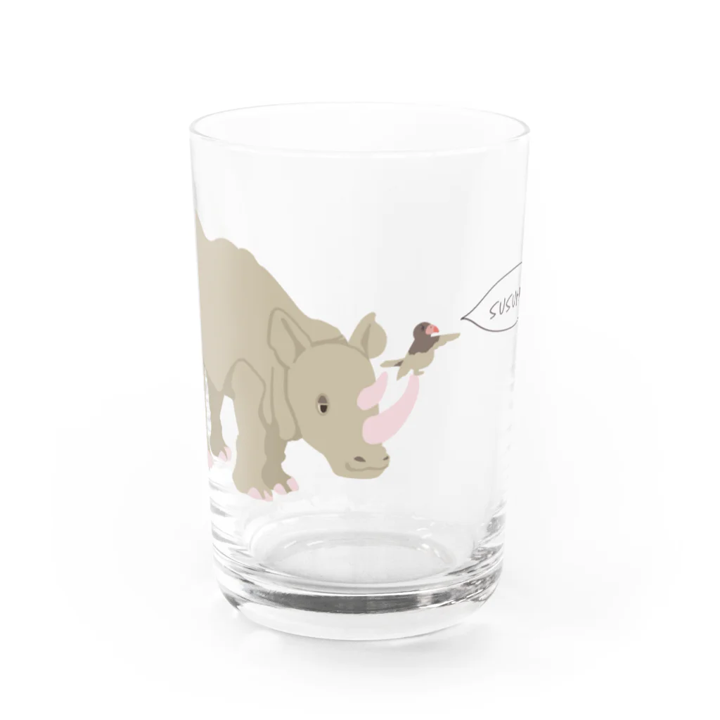 ari designのススメ!(サイとウシツツキ) Water Glass :front