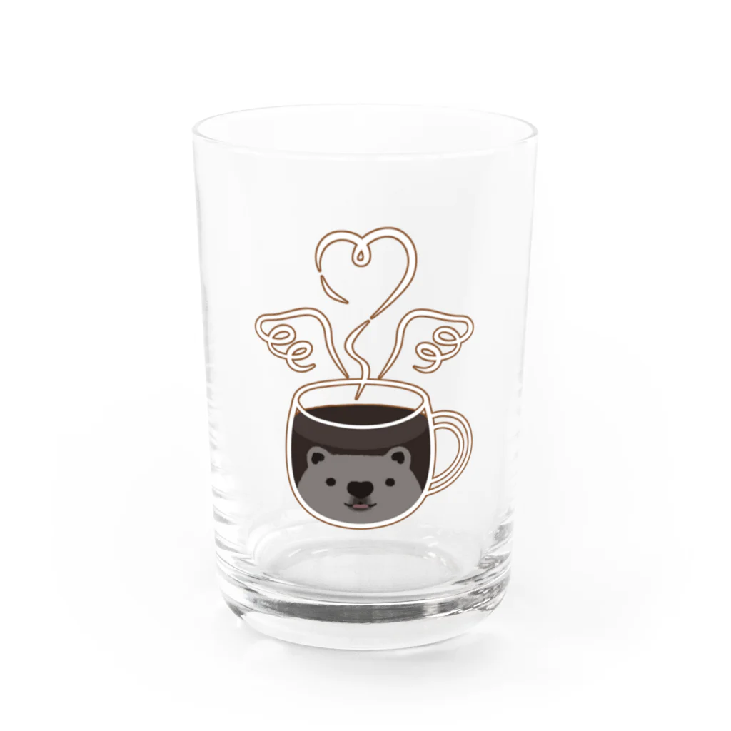 Happy Fluffy* ： 桜香*ののぞクマグ（コーヒー） Water Glass :front