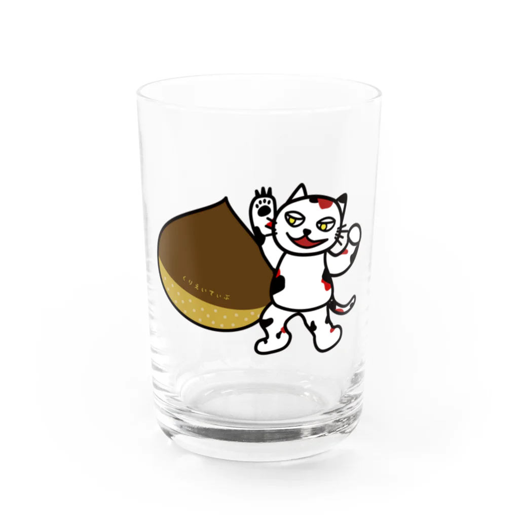 ナウい6Tショップの【前田デザイン室 ニャン-T プロジェクト】クリエイティブじゃみぃ Water Glass :front