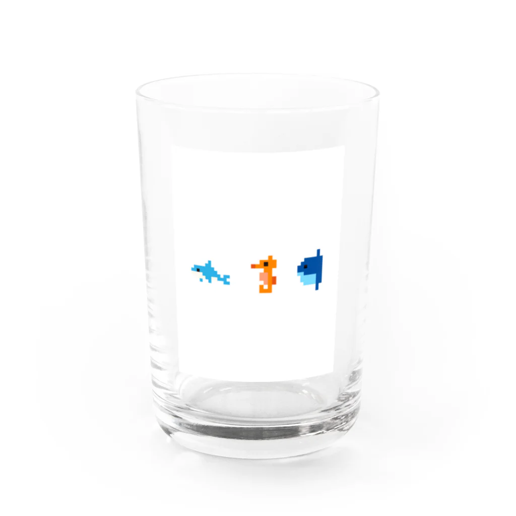 GRITの粗ドット絵・海の生き物シリーズ Water Glass :front