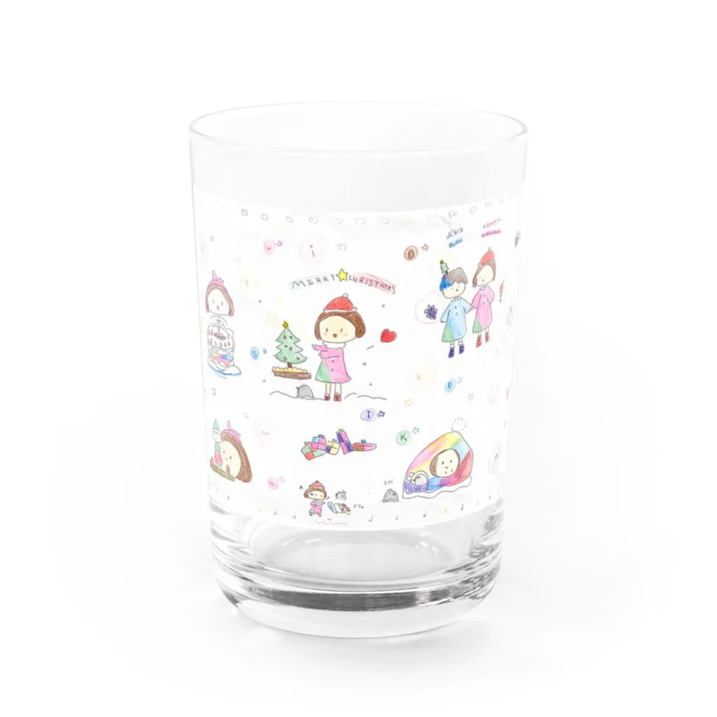 ヤマラ９のクランベリーとからすどりのクリスマス Water Glass :front