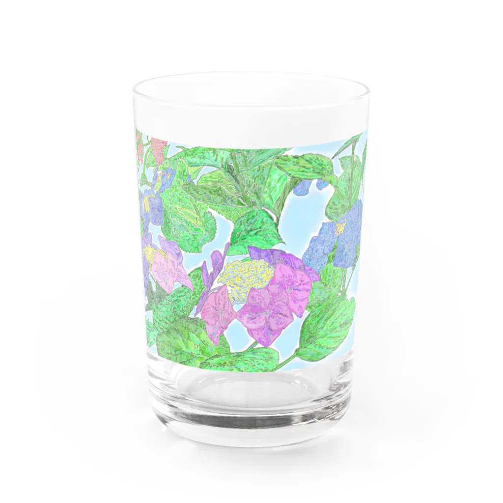 niwatsukinoの紫陽花（あじさい） Water Glass :front