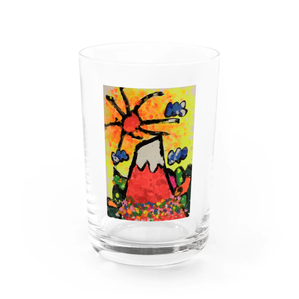 megu2525のHIROSHIの赤富士 Water Glass :front