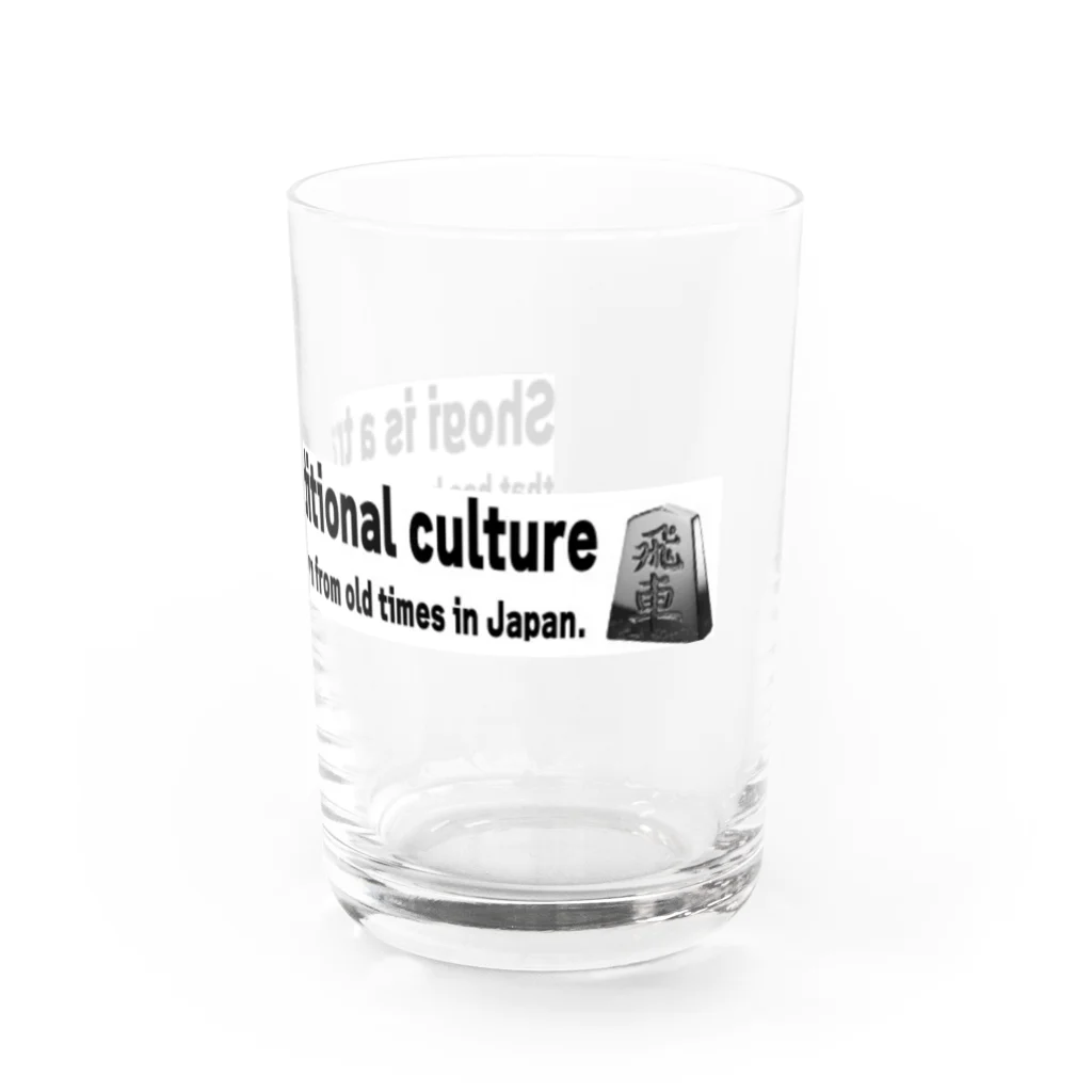 いびけんの将棋駒飛車(シルバー) Water Glass :front