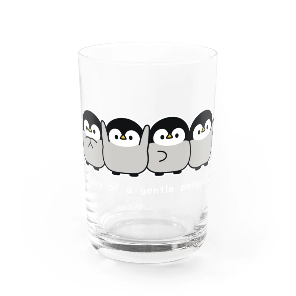 DECORの心くばりペンギン　なかよし2 Water Glass :front