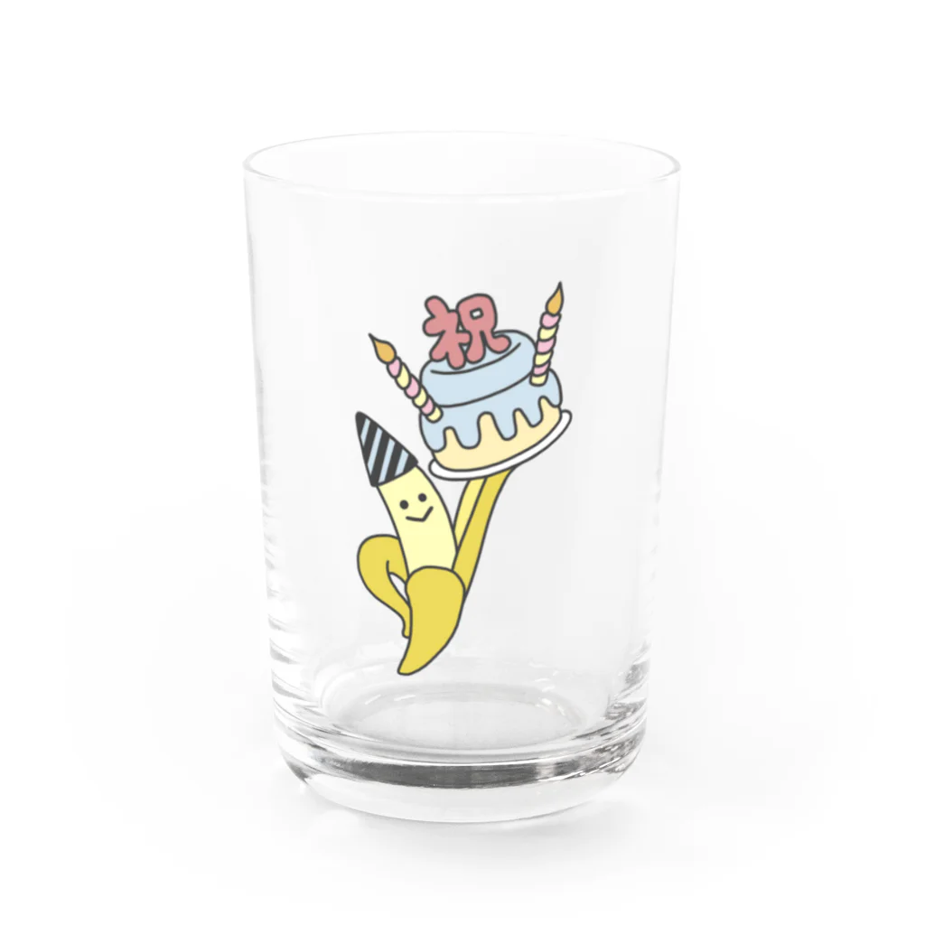 茶わん蒸しモイ子商店のおめでとBANANA Water Glass :front