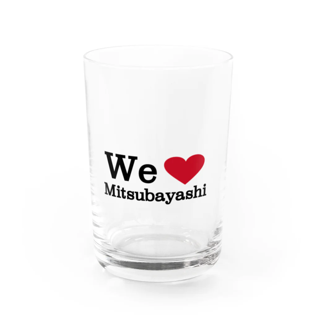 ttttのwelovemitsubayashi Water Glass :front