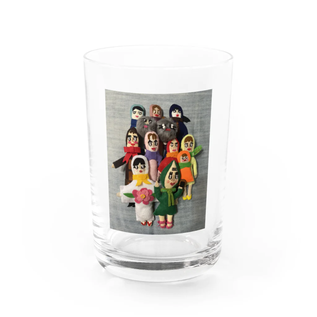 煎太郎商店の草加煎太郎と仲間たち Water Glass :front