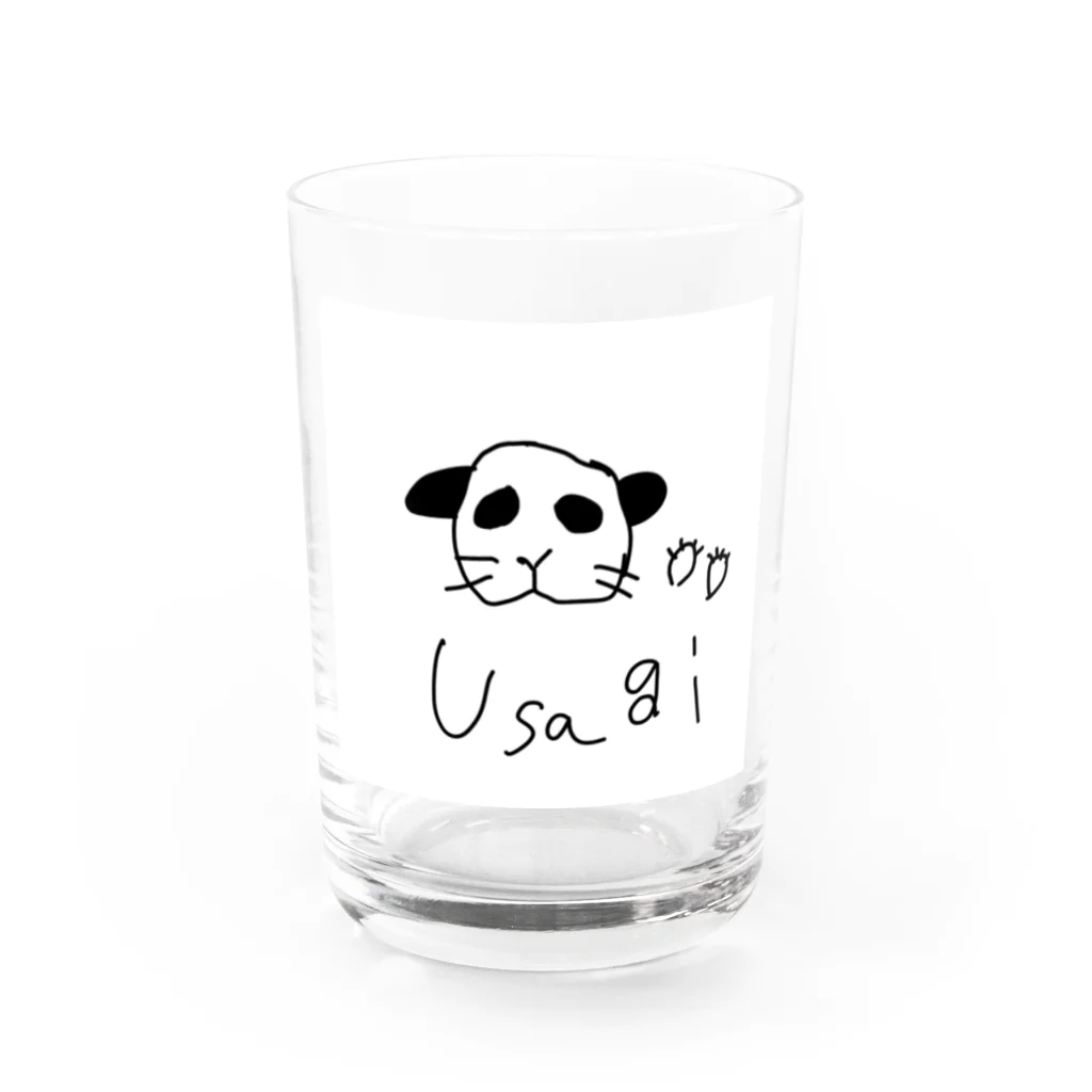 小さなウサギと小さなヤギのusagi Water Glass :front