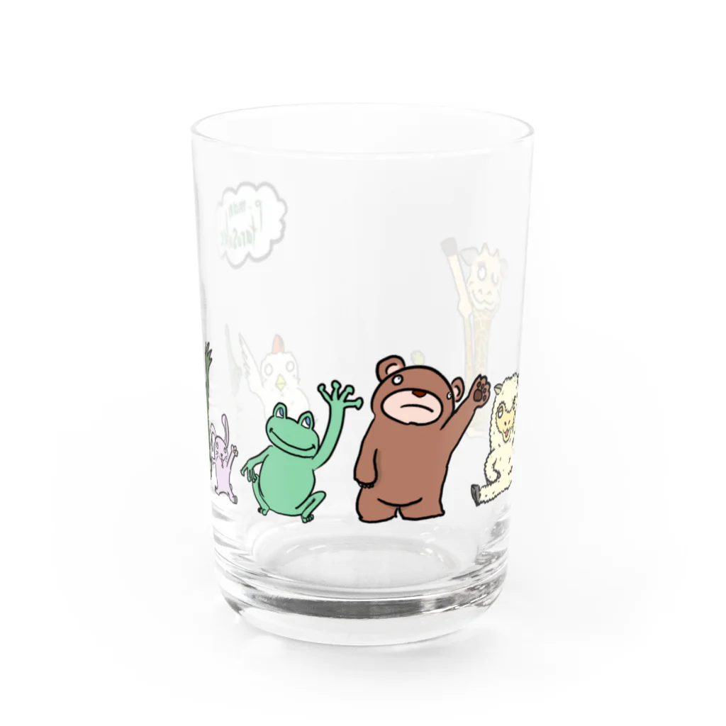 ピーマンタロスケ ✾ HEXA一本！のWelcom_Animals Water Glass :front