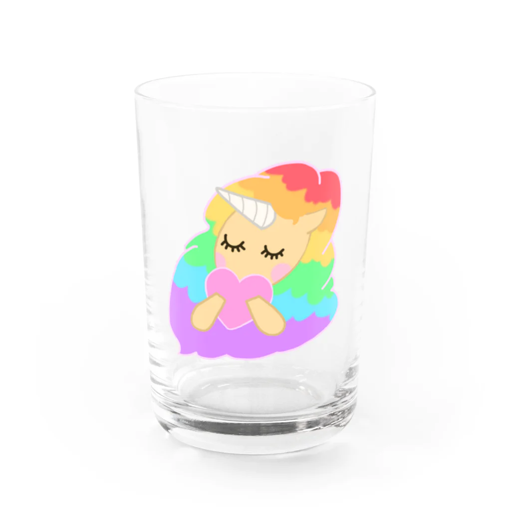 にわとり食堂のゆにちゃん Water Glass :front