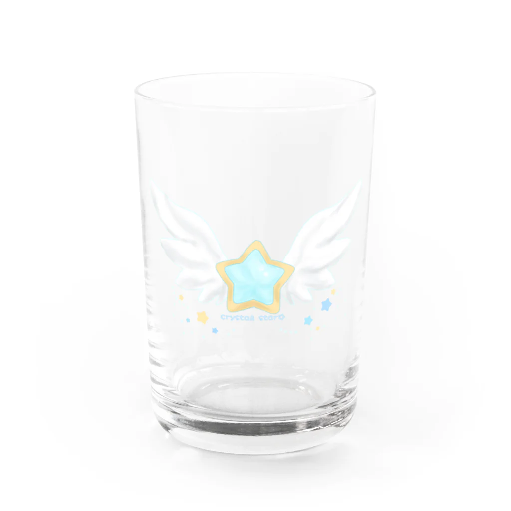 crystal star☆の星と羽根 Water Glass :front