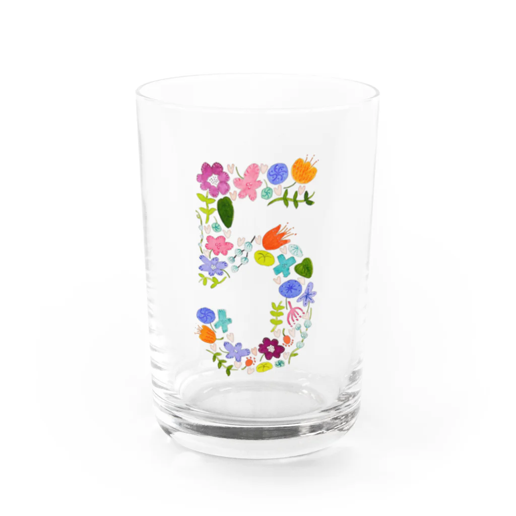 kukka_oviのラッキーナンバー5 Water Glass :front