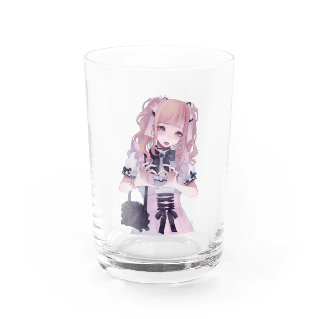 加藤♡絵利の量産型　地雷系　ぴえん系 Water Glass :front