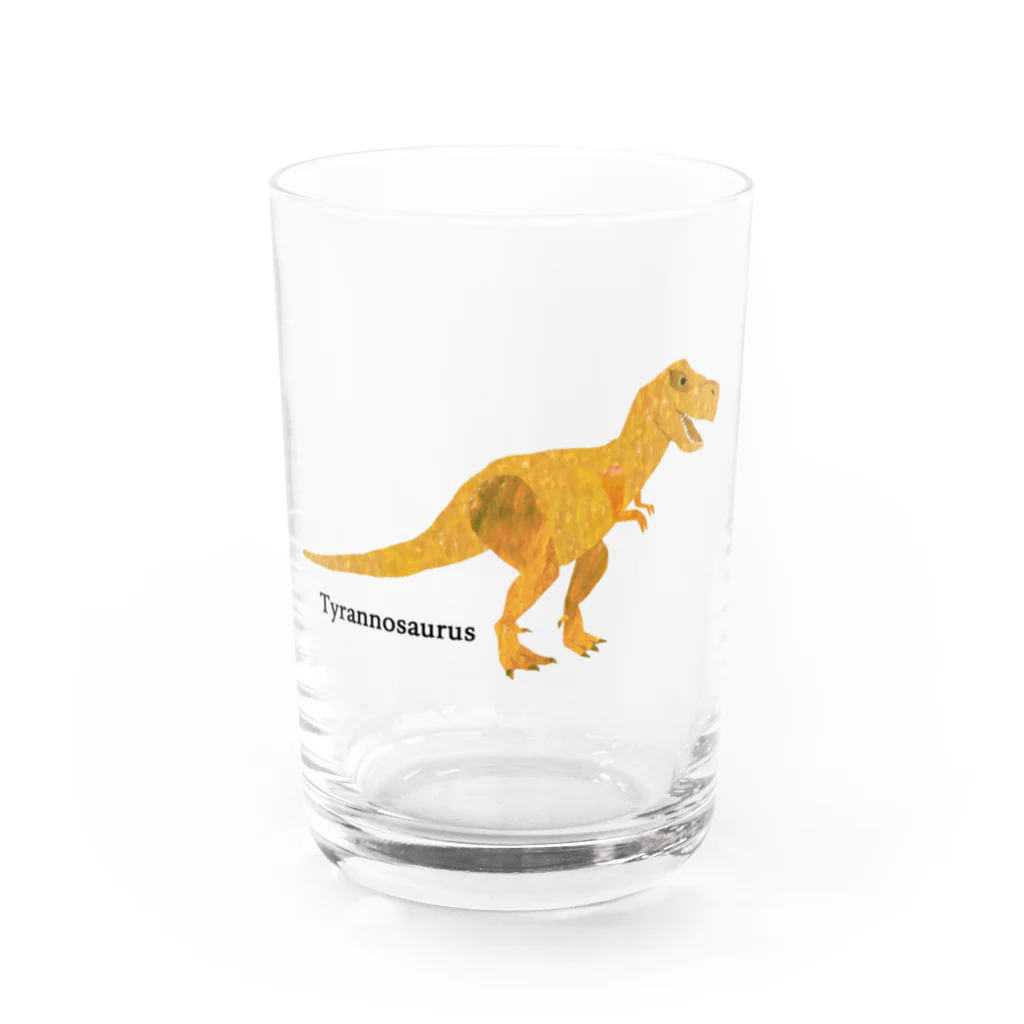 おおしだいちこのティラノサウルス Water Glass :front