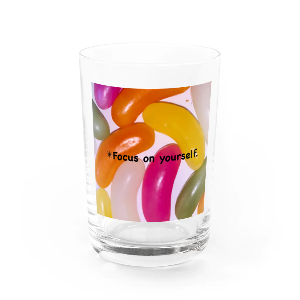 KenichiNakayamaの✴︎Focus on yourself. Water Glass :front