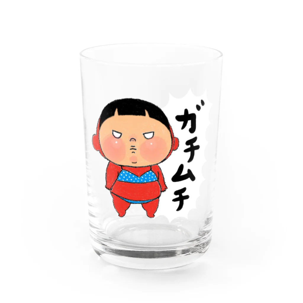 Yukiの黄色いヤツのガチムチ Water Glass :front