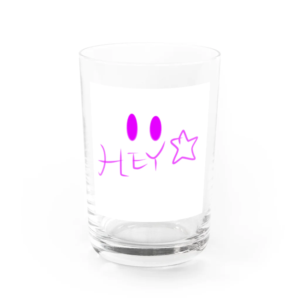 HEY☆のHEY☆ Water Glass :front