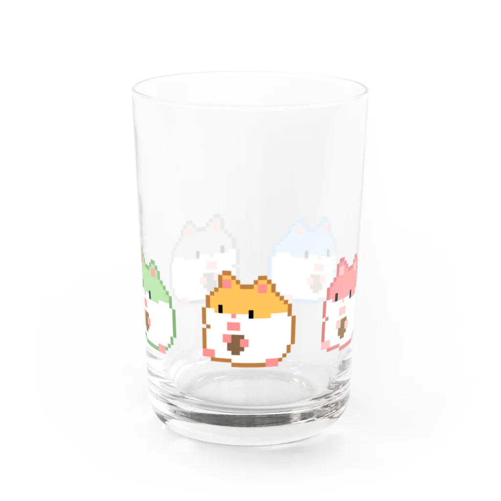 株式会社ボトルキューブのもぐはむ（5匹） Water Glass :front