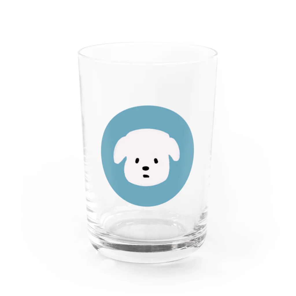 まがおないぬのまがおないぬ　丸デザイン Water Glass :front