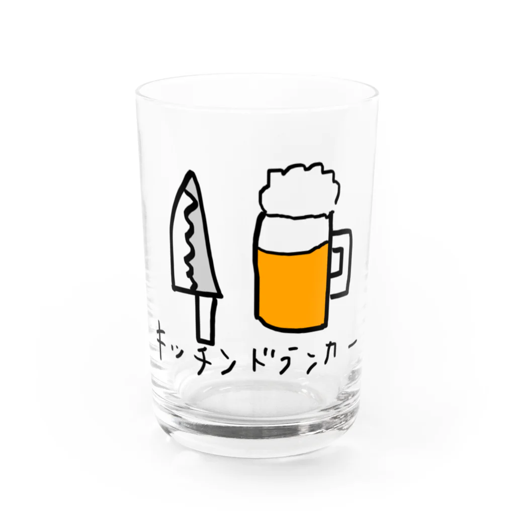 ちょこみんと🍫🍀のキッチンドランカー Water Glass :front