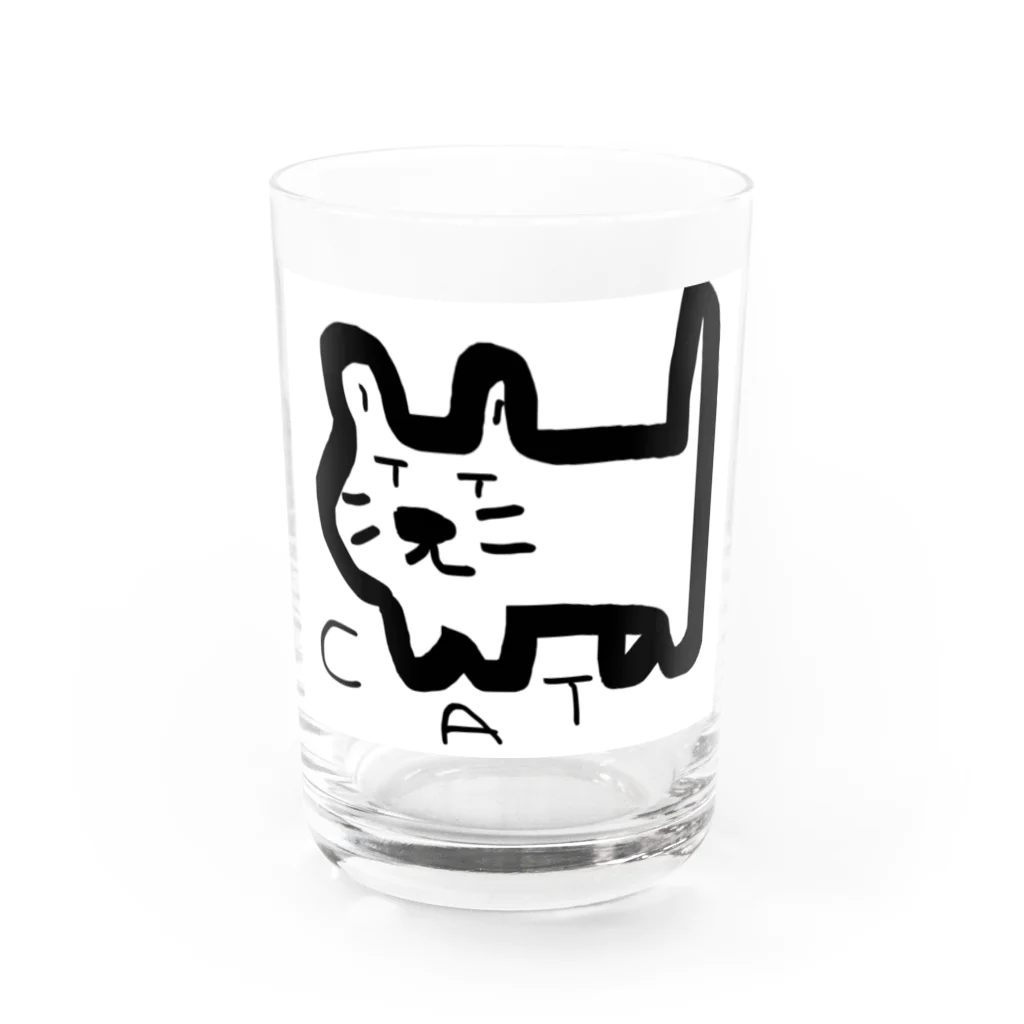 ちょこみんと🍫🍀のcat Water Glass :front