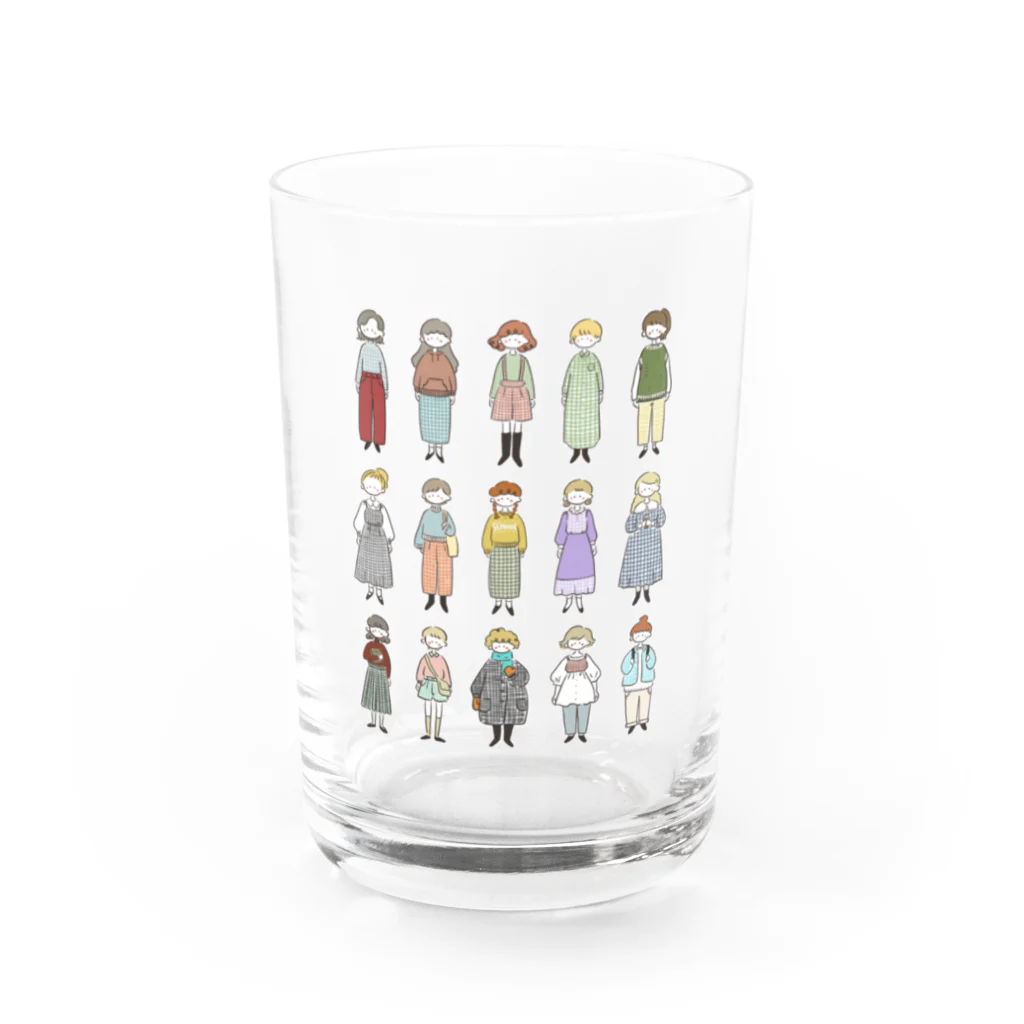 かがわころもSHOPのギンガムチェック集団 Water Glass :front