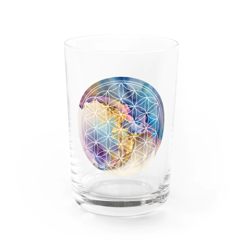 るしえるのフラワーオブライフ Water Glass :front