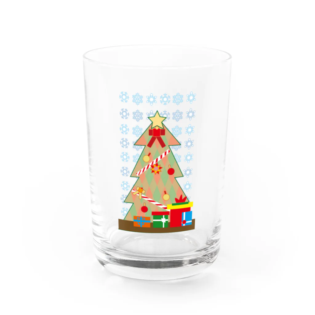 West Hillのクリスマスツリー Water Glass :front