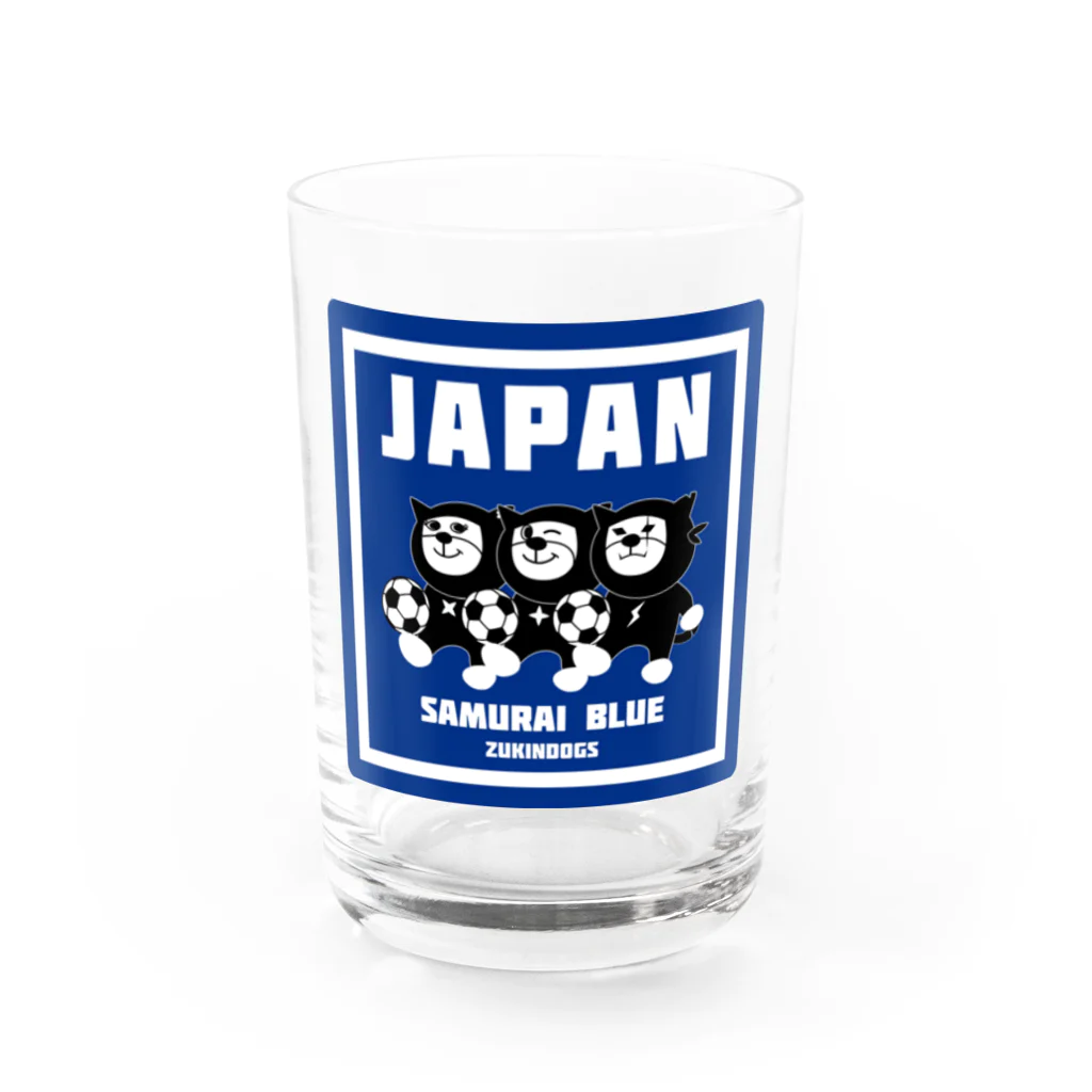 ZUKINDOGSの忍犬サッカー Water Glass :front