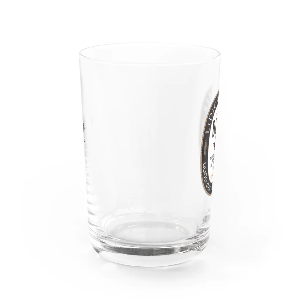 豆鳩雑貨店の豆鳩ビアグラス（黒） Water Glass :front