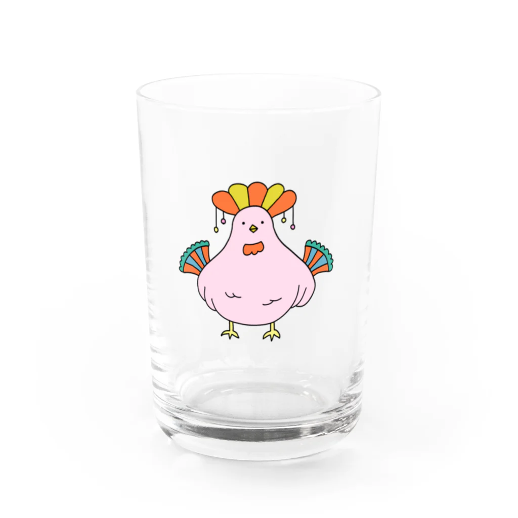 hi7kosatoのディスコ鳥 Water Glass :front