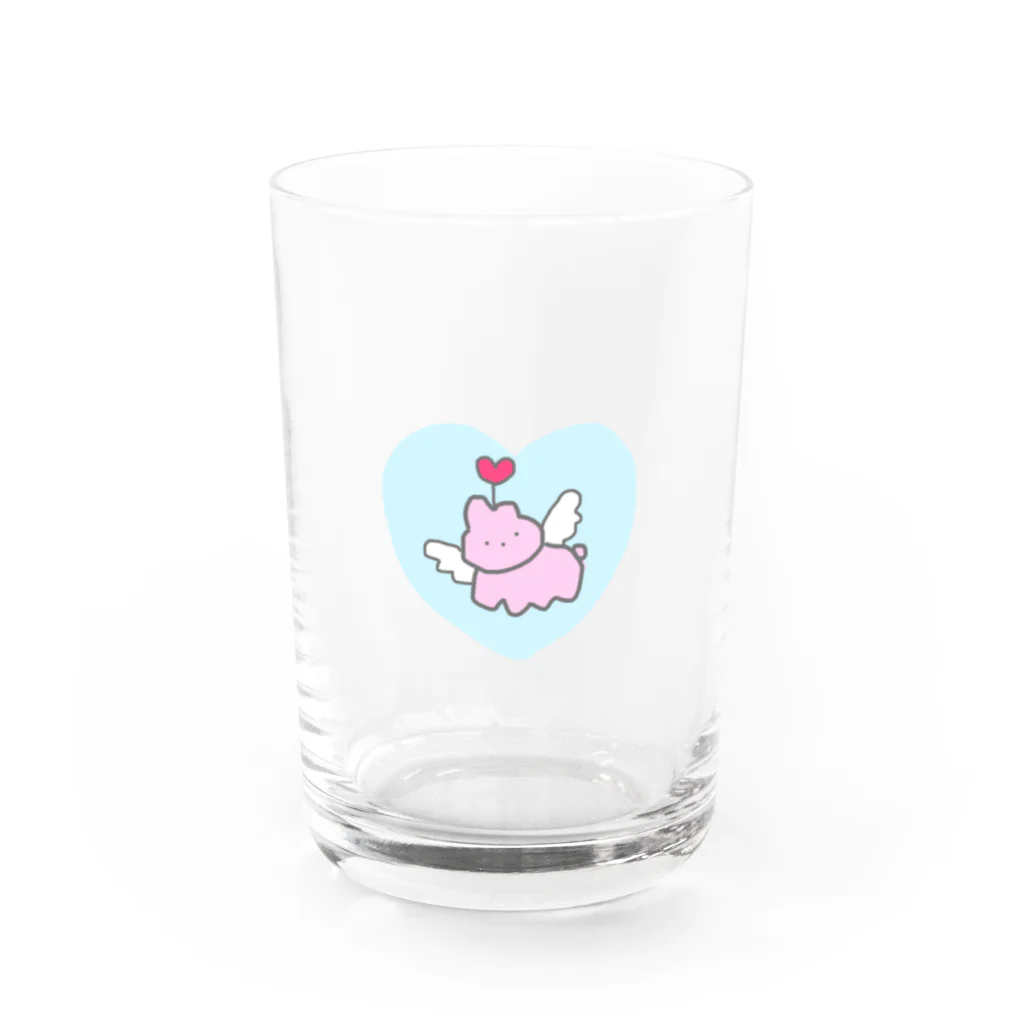 春乃のてんしうさぎ Water Glass :front