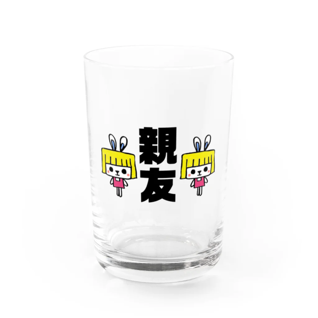 カシュのウザギ&ウザギ Water Glass :front