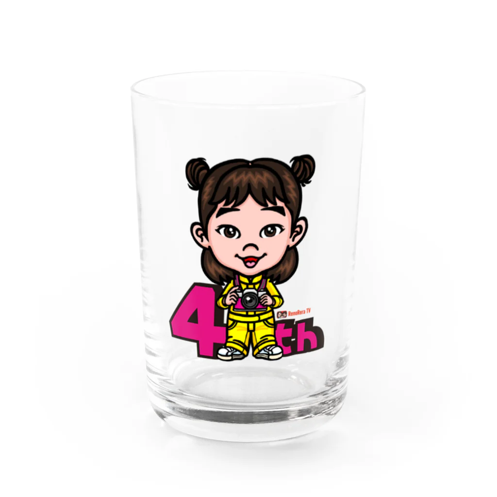 れのれらTVのれおな４歳記念グッズ（限定生産） Water Glass :front